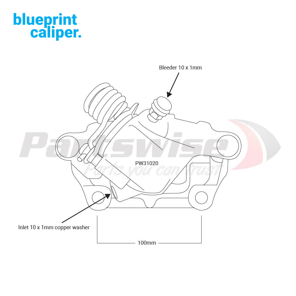 PW31020 Caliper assembly new R/H/R 38mm
